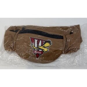 Vintage 80's Winston Cigarette Logo Tan Fanny Pack Promotional Merch Waist Bag